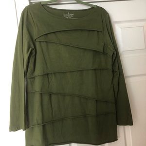 Green layered top - neon Buddha